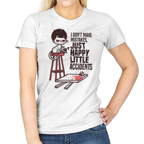 A Happy Little Accident - Womens T-Shirts RIPT Apparel Small / White