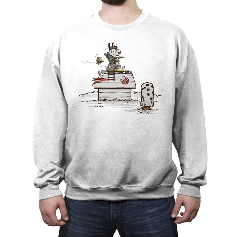 A little afraid of that ghost, but looking forward to the movie! - Crew Neck Sweatshirt Crew Neck Sweatshirt RIPT Apparel Small / White