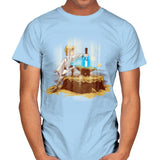 A New King - Art Attack - Mens T-Shirts RIPT Apparel Small / Light Blue