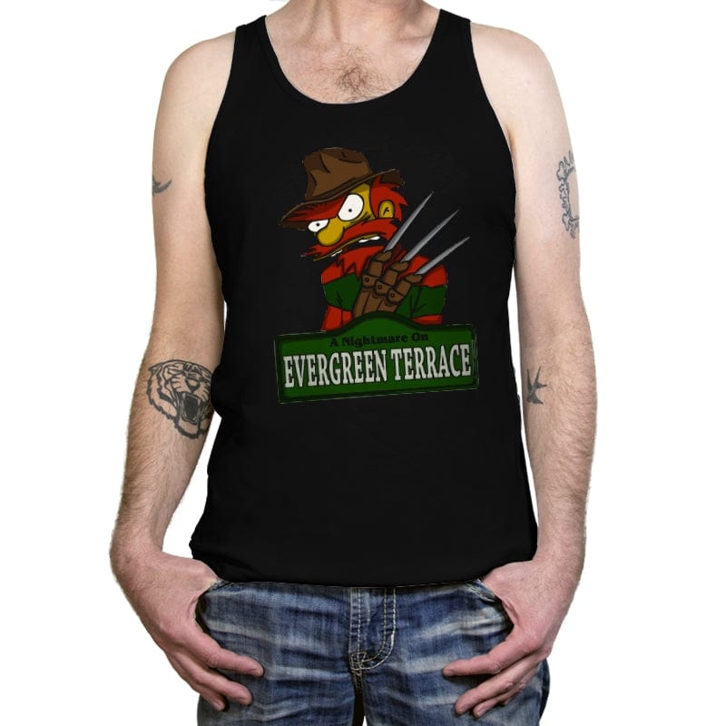 A Nightmare on Evergreen Terrace - Tanktop Tanktop RIPT Apparel X-Small / Black