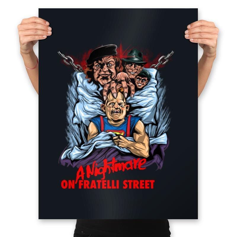 A Nightmare on Fratelli Street - Prints Posters RIPT Apparel 18x24 / Black