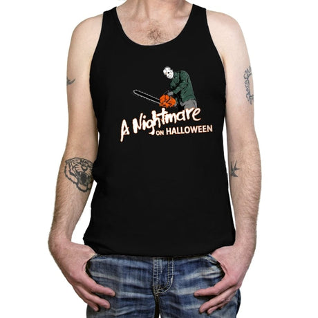 A Nightmare on Halloween - Tanktop Tanktop RIPT Apparel X-Small / Black