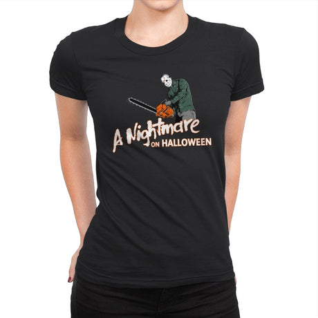 A Nightmare on Halloween - Womens Premium T-Shirts RIPT Apparel Small / Black