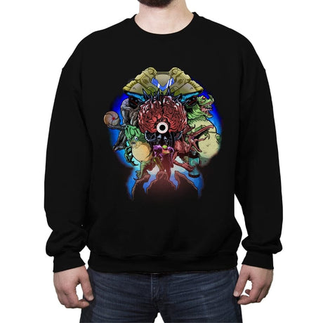 A Super Metroid Story - Crew Neck Sweatshirt Crew Neck Sweatshirt RIPT Apparel Small / Black