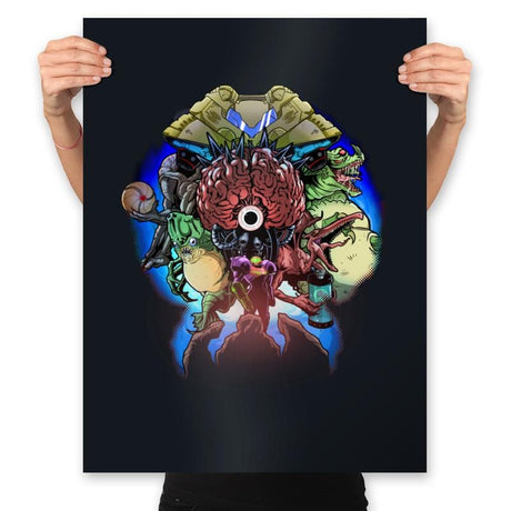 A Super Metroid Story - Prints Posters RIPT Apparel 18x24 / Black