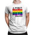 A World United Exclusive - Pride - Mens Premium T-Shirts RIPT Apparel Small / White