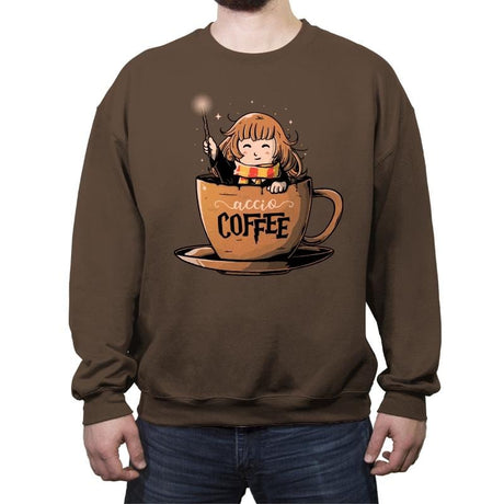 Accio Coffee - Crew Neck Sweatshirt Crew Neck Sweatshirt RIPT Apparel