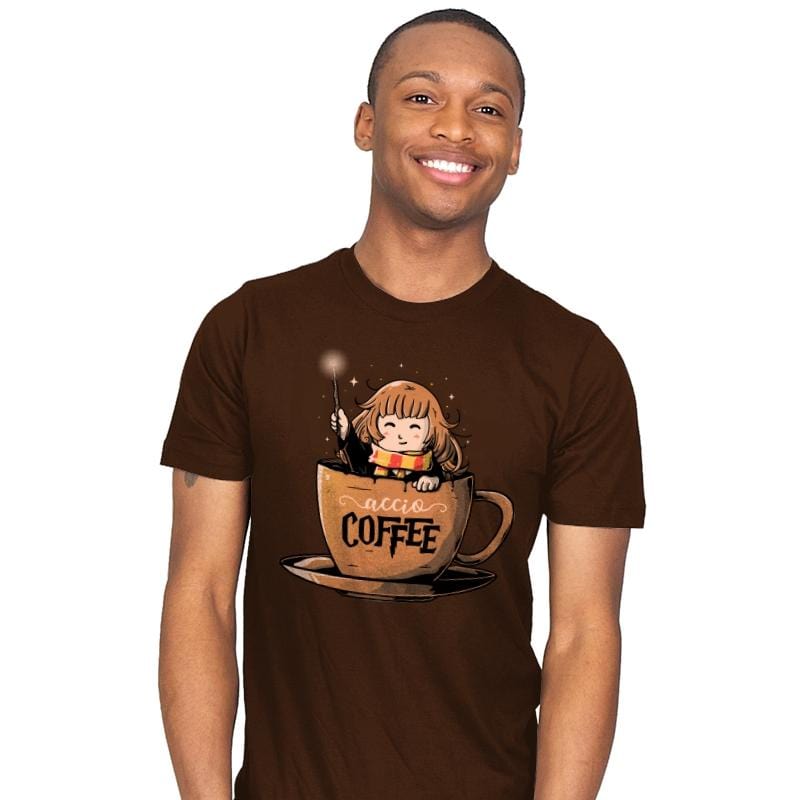 Accio Coffee - Mens T-Shirts RIPT Apparel Small / Brown