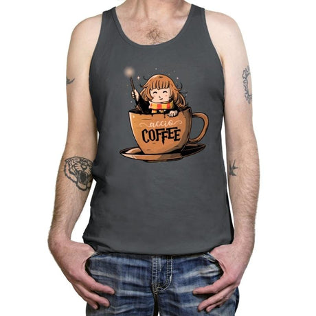 Accio Coffee - Tanktop Tanktop RIPT Apparel X-Small / Asphalt