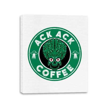 Ack Ack Coffee - Canvas Wraps Canvas Wraps RIPT Apparel 11x14 / White