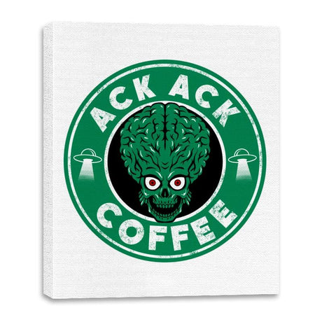 Ack Ack Coffee - Canvas Wraps Canvas Wraps RIPT Apparel 16x20 / White