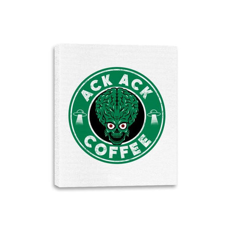 Ack Ack Coffee - Canvas Wraps Canvas Wraps RIPT Apparel 8x10 / White