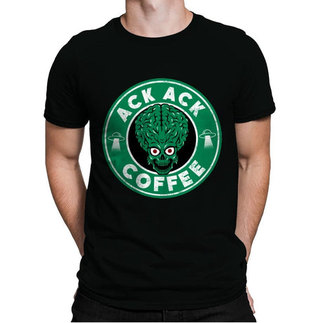 Ack Ack Coffee - Mens Premium T-Shirts RIPT Apparel Small / Black