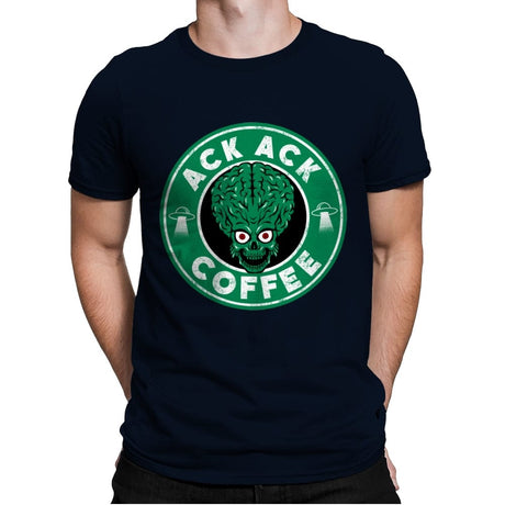 Ack Ack Coffee - Mens Premium T-Shirts RIPT Apparel Small / Midnight Navy