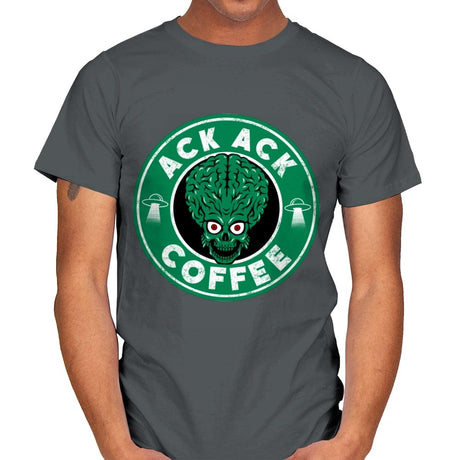 Ack Ack Coffee - Mens T-Shirts RIPT Apparel Small / Charcoal