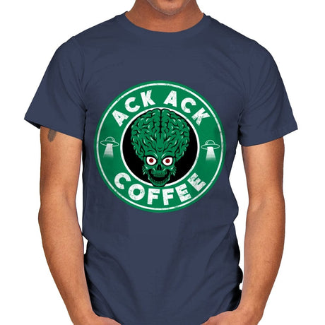 Ack Ack Coffee - Mens T-Shirts RIPT Apparel Small / Navy