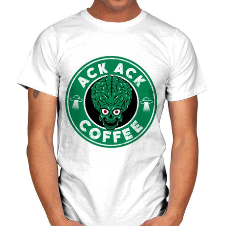 Ack Ack Coffee - Mens T-Shirts RIPT Apparel Small / White