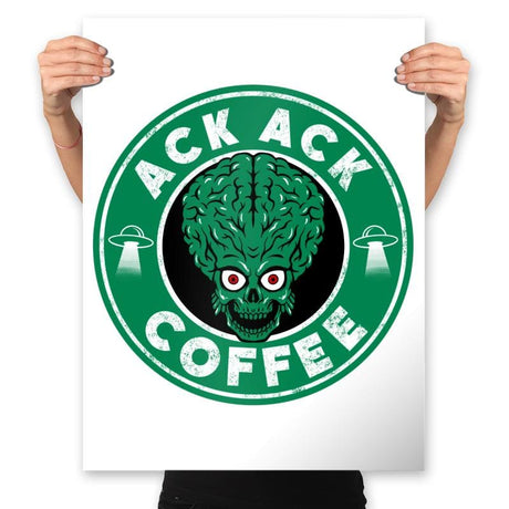 Ack Ack Coffee - Prints Posters RIPT Apparel 18x24 / White