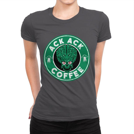 Ack Ack Coffee - Womens Premium T-Shirts RIPT Apparel Small / Heavy Metal