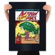 Action Cowmics - Prints Posters RIPT Apparel 18x24 / Black