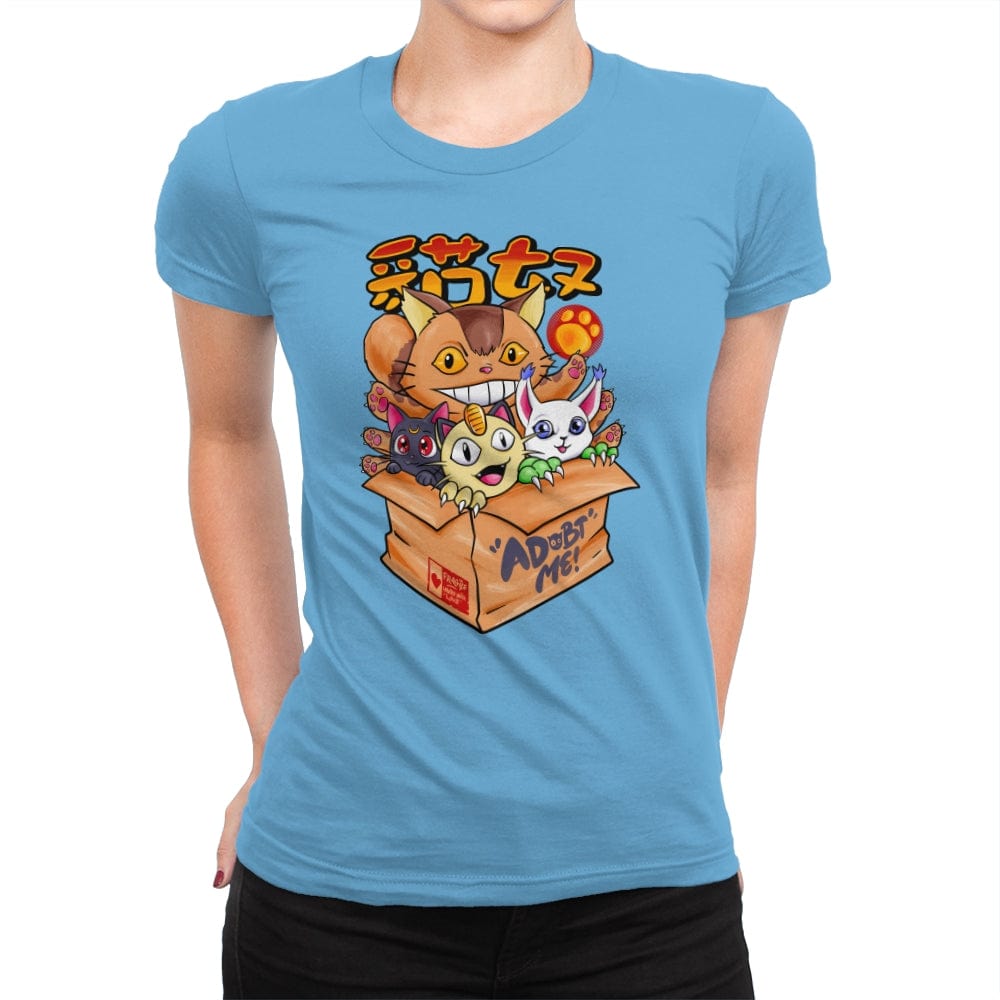 Adobt Populer Cats - Womens Premium T-Shirts RIPT Apparel Small / Turquoise