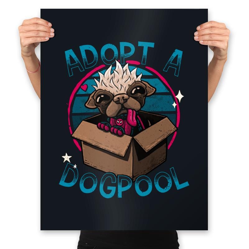 Adopt a Dogpool - Prints Posters RIPT Apparel 18x24 / Black