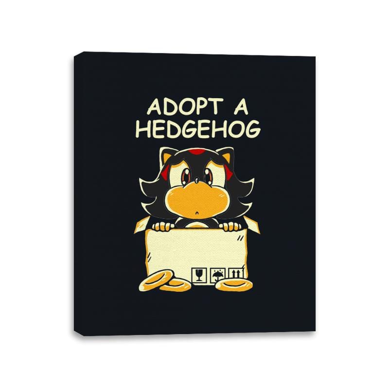 Adopt A Hedgehog - Canvas Wraps Canvas Wraps RIPT Apparel 11x14 / Black