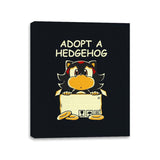 Adopt A Hedgehog - Canvas Wraps Canvas Wraps RIPT Apparel 11x14 / Black