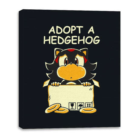 Adopt A Hedgehog - Canvas Wraps Canvas Wraps RIPT Apparel 16x20 / Black