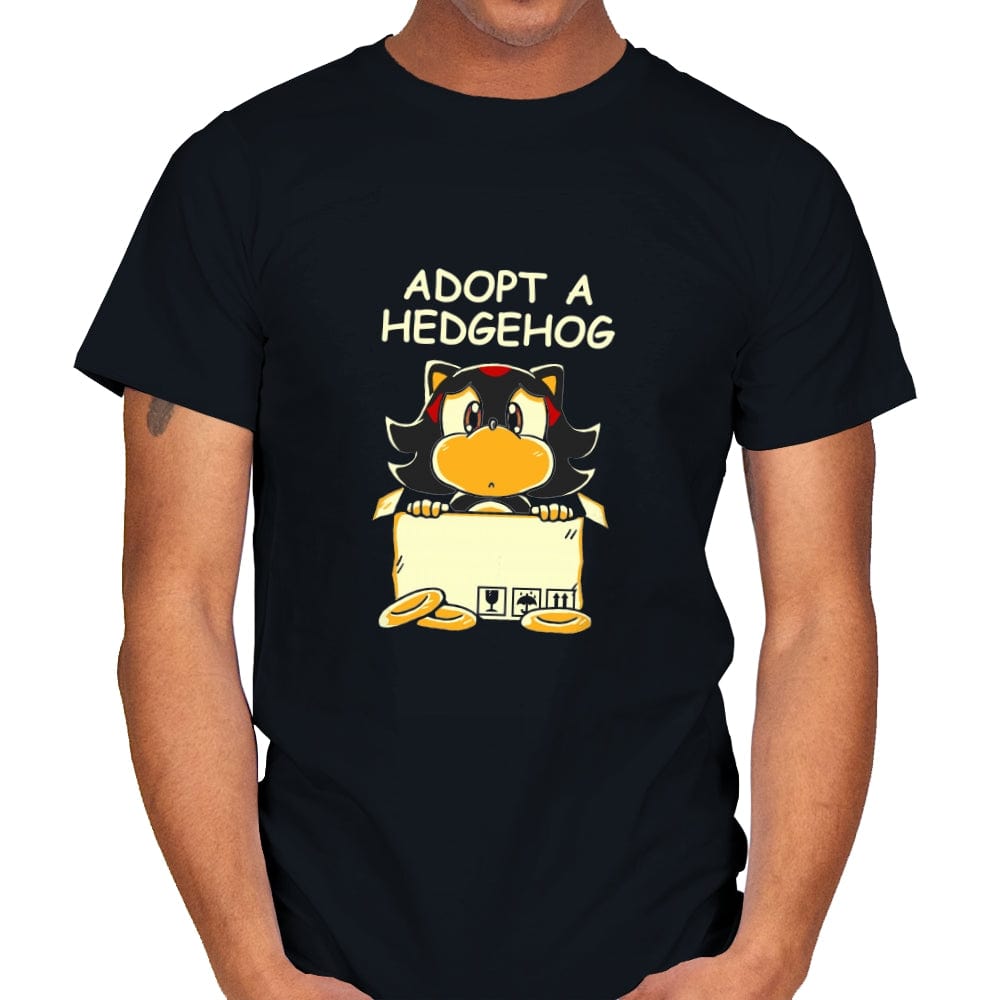 Adopt A Hedgehog - Mens T-Shirts RIPT Apparel Small / Black