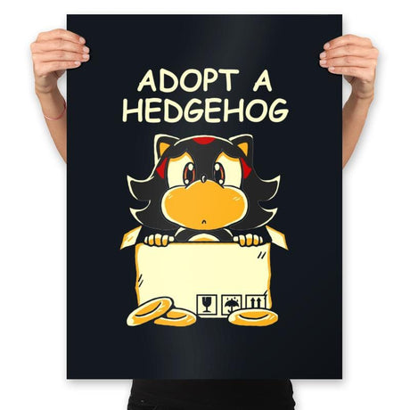 Adopt A Hedgehog - Prints Posters RIPT Apparel 18x24 / Black