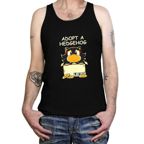 Adopt A Hedgehog - Tanktop Tanktop RIPT Apparel X-Small / Black