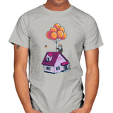 Adventure is Up There - Gamer Paradise - Mens T-Shirts RIPT Apparel Small / Ice Grey