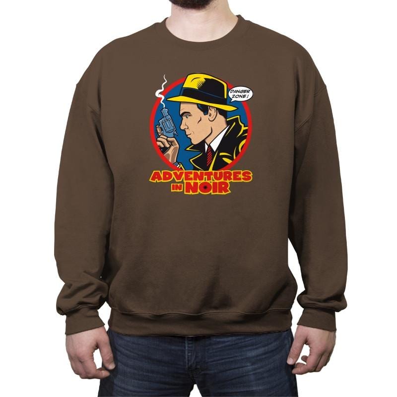 Adventures in Noir - Crew Neck Sweatshirt Crew Neck Sweatshirt RIPT Apparel Small / Dark Chocolate