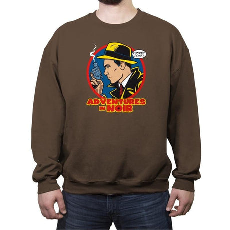 Adventures in Noir - Crew Neck Sweatshirt Crew Neck Sweatshirt RIPT Apparel Small / Dark Chocolate