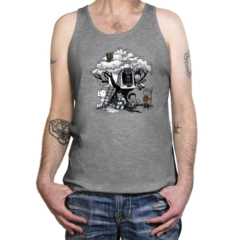 African Tree House - Tanktop Tanktop RIPT Apparel X-Small / Athletic Heather