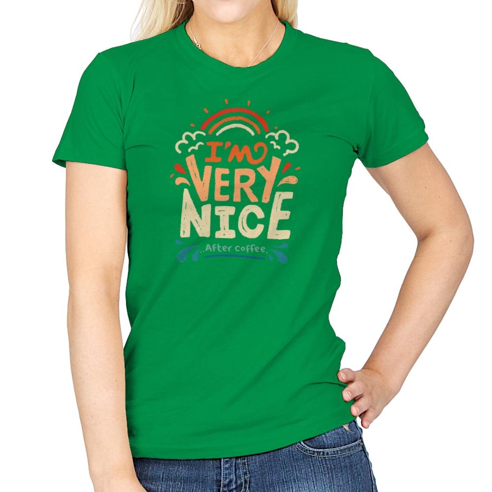 After Coffee - Womens T-Shirts RIPT Apparel Small / Irish Green