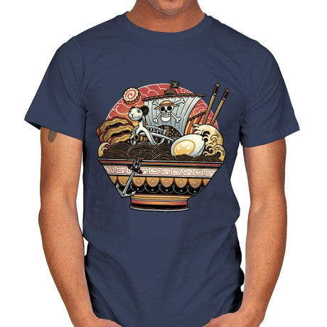 Ahoy, Noodle Pirates! - Mens T-Shirts RIPT Apparel Small / Navy