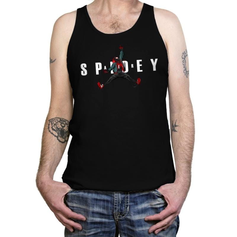 Air Spidey - Anytime - Tanktop Tanktop RIPT Apparel X-Small / Black