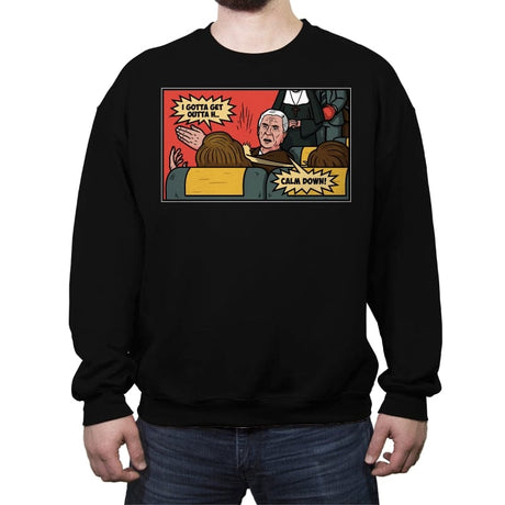 Airplane Slap! - Crew Neck Sweatshirt Crew Neck Sweatshirt RIPT Apparel Small / Black