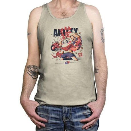 Akitty  - Tanktop Tanktop RIPT Apparel X-Small / Oatmeal Triblend