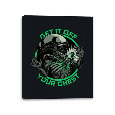 Alien Chest Therapy - Canvas Wraps Canvas Wraps RIPT Apparel 11x14 / Black