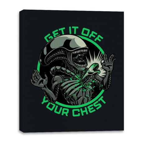 Alien Chest Therapy - Canvas Wraps Canvas Wraps RIPT Apparel 16x20 / Black