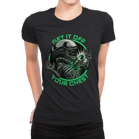 Alien Chest Therapy - Womens Premium T-Shirts RIPT Apparel Small / Black