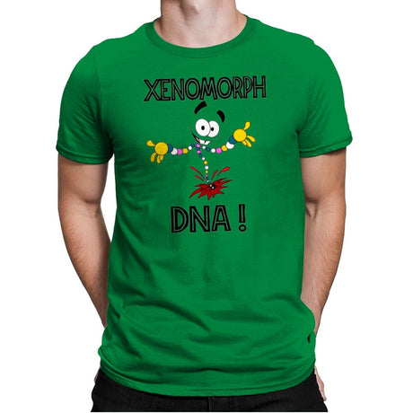 Alien DNA - Mens Premium T-Shirts RIPT Apparel Small / Kelly