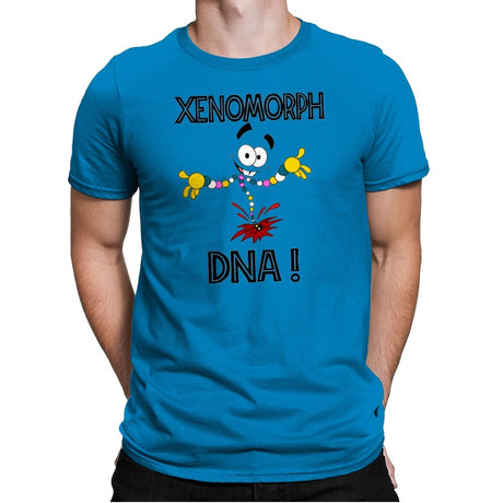 Alien DNA - Mens Premium T-Shirts RIPT Apparel Small / Turqouise