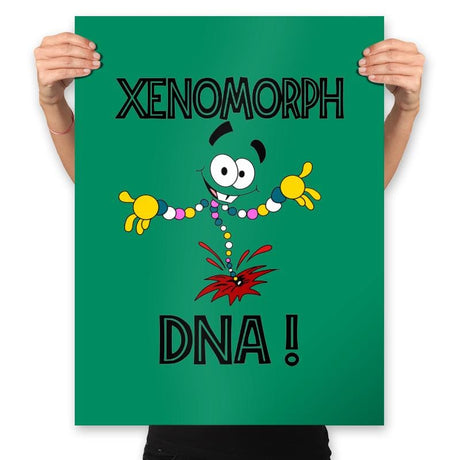 Alien DNA - Prints Posters RIPT Apparel 18x24 / Kelly