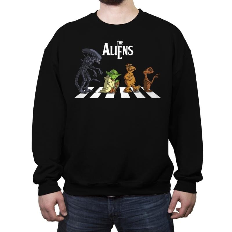 Alien Road - Crew Neck Sweatshirt Crew Neck Sweatshirt RIPT Apparel Small / Black