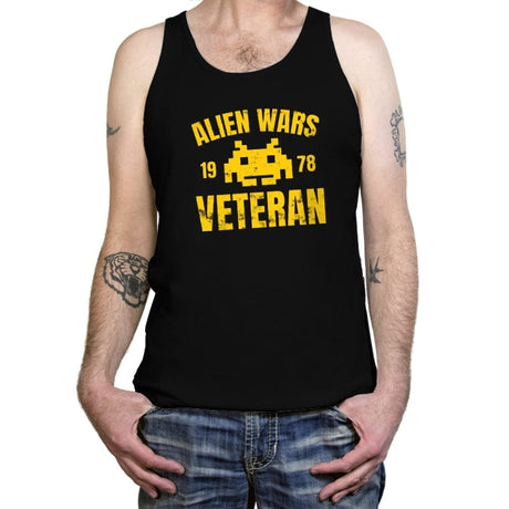 Alien Wars Veteran - Tanktop Tanktop RIPT Apparel X-Small / Black