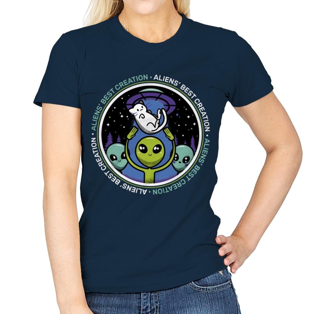 Aliens' Best Creation - Womens T-Shirts RIPT Apparel Small / Navy